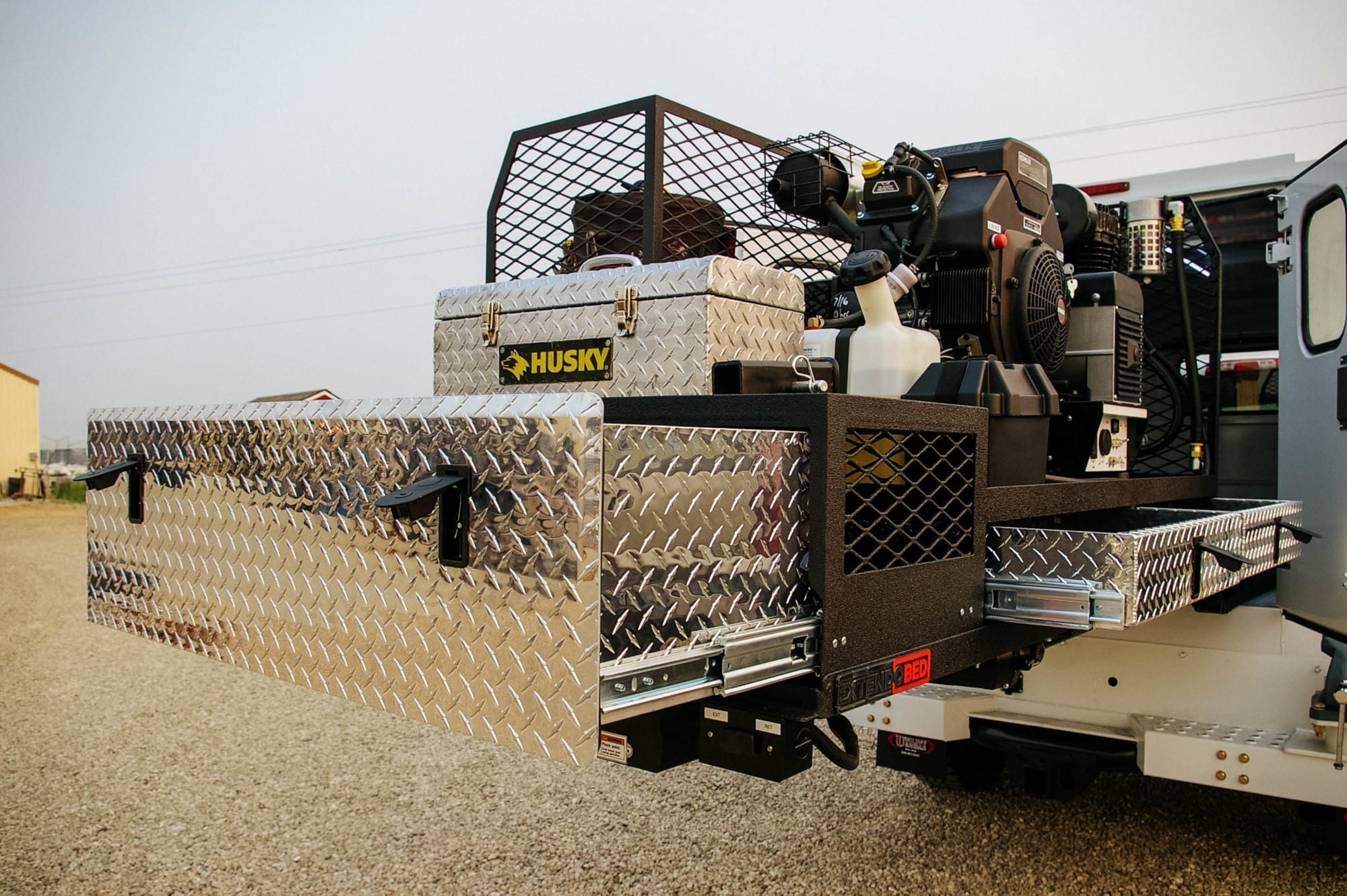 pull out truck tool box, truck bed extender, pickup bed organizer, extendobed