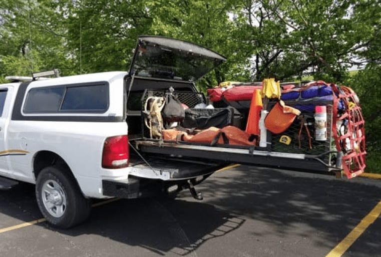work truck bed extender, full extension truck bed slides, truck bed drawer slides, extendobed