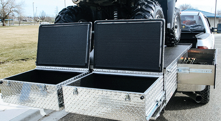 Vehicle storage boxes for 4x4 and off road routes