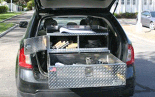 slide out SUV storage, extendobed