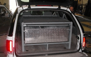 SUV slide out storage, extendobed