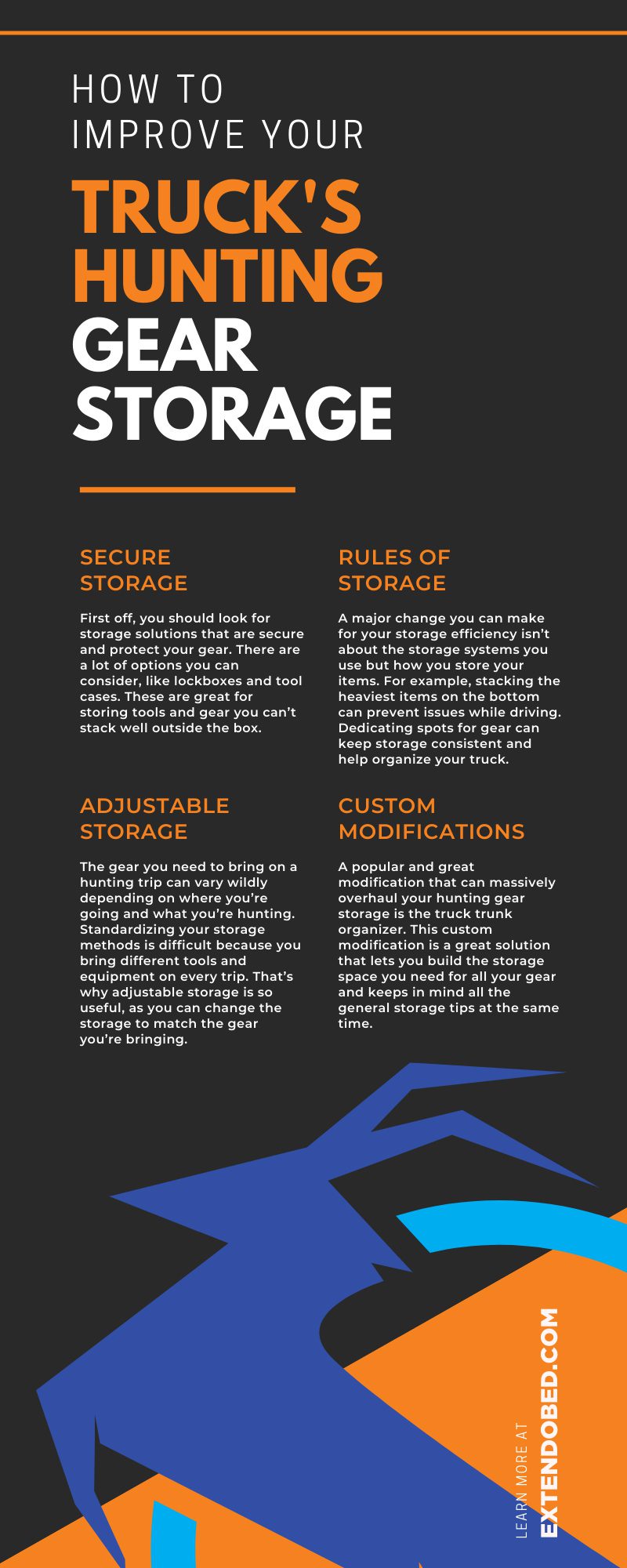 How To Improve Your Truck's Hunting Gear Storage